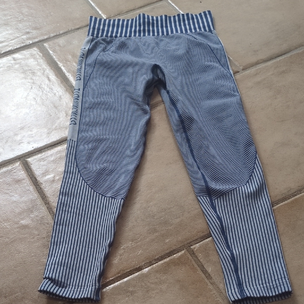 Striped Blue Leggings - Comfortable Leggings